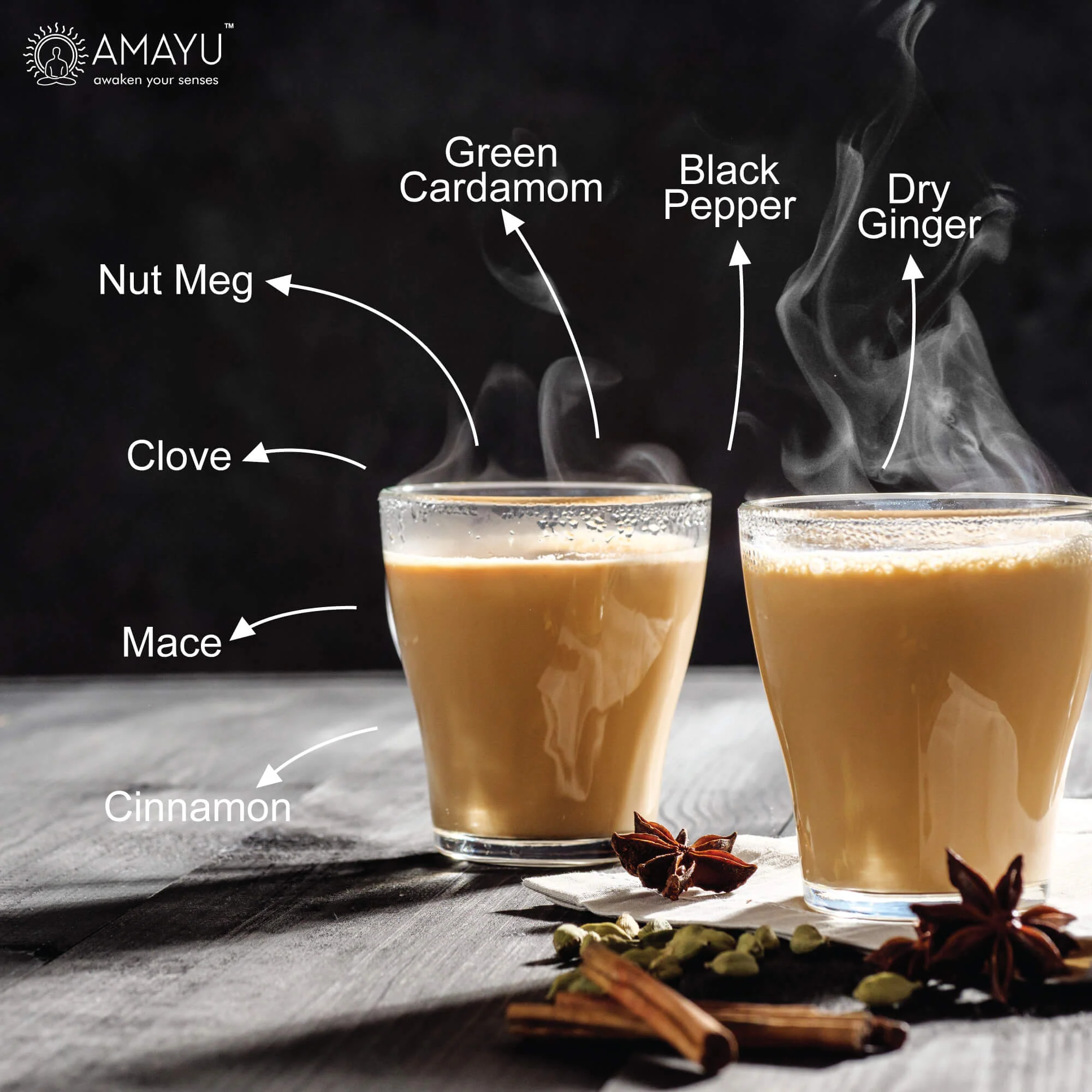 AMAYU Classic Chai Masala and Elaichi Chai Masala (Each 100g) - Image 6