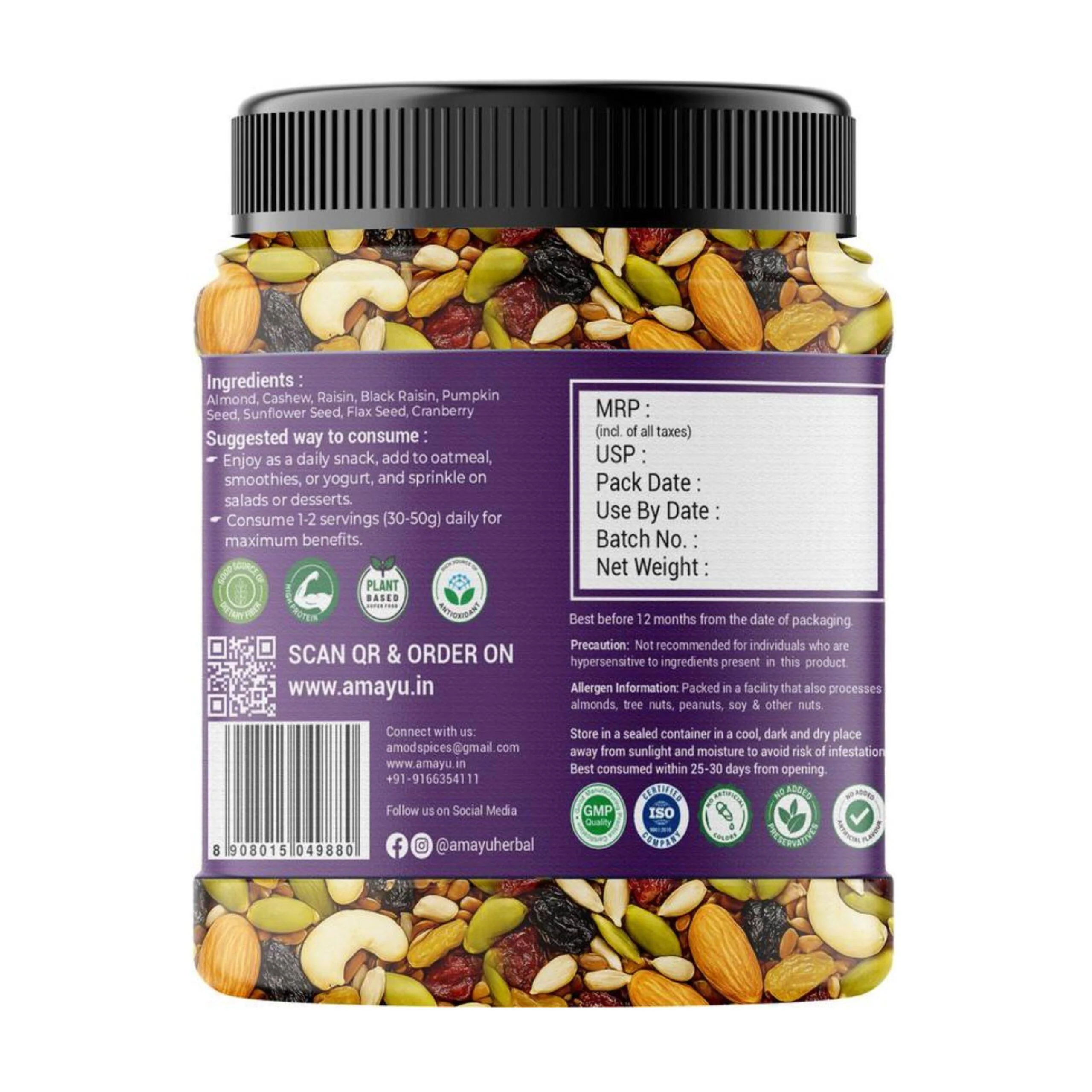 Amayu Dry Fruits & Seeds Mix - Image 5