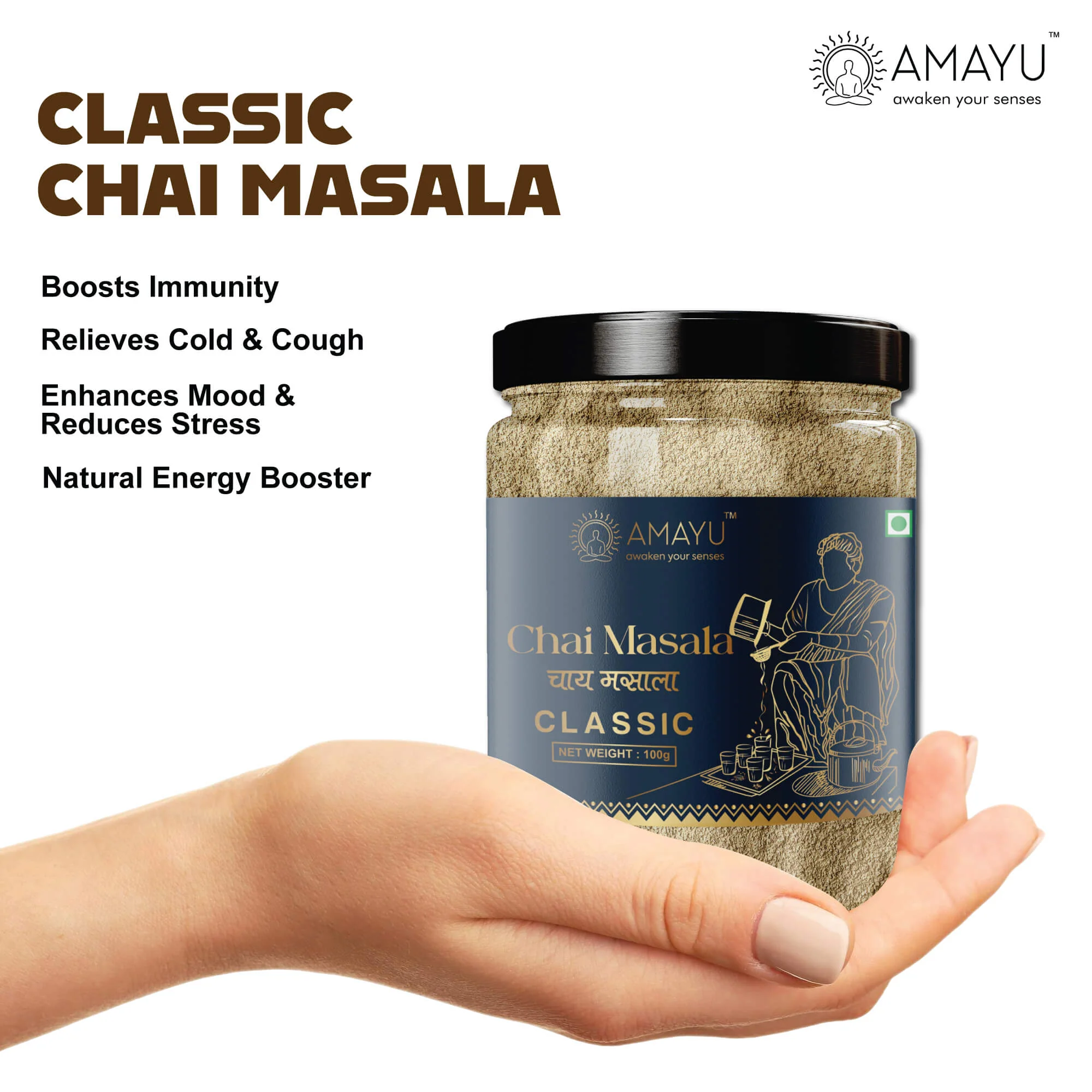AMAYU Classic Chai Masala 100G - Image 3