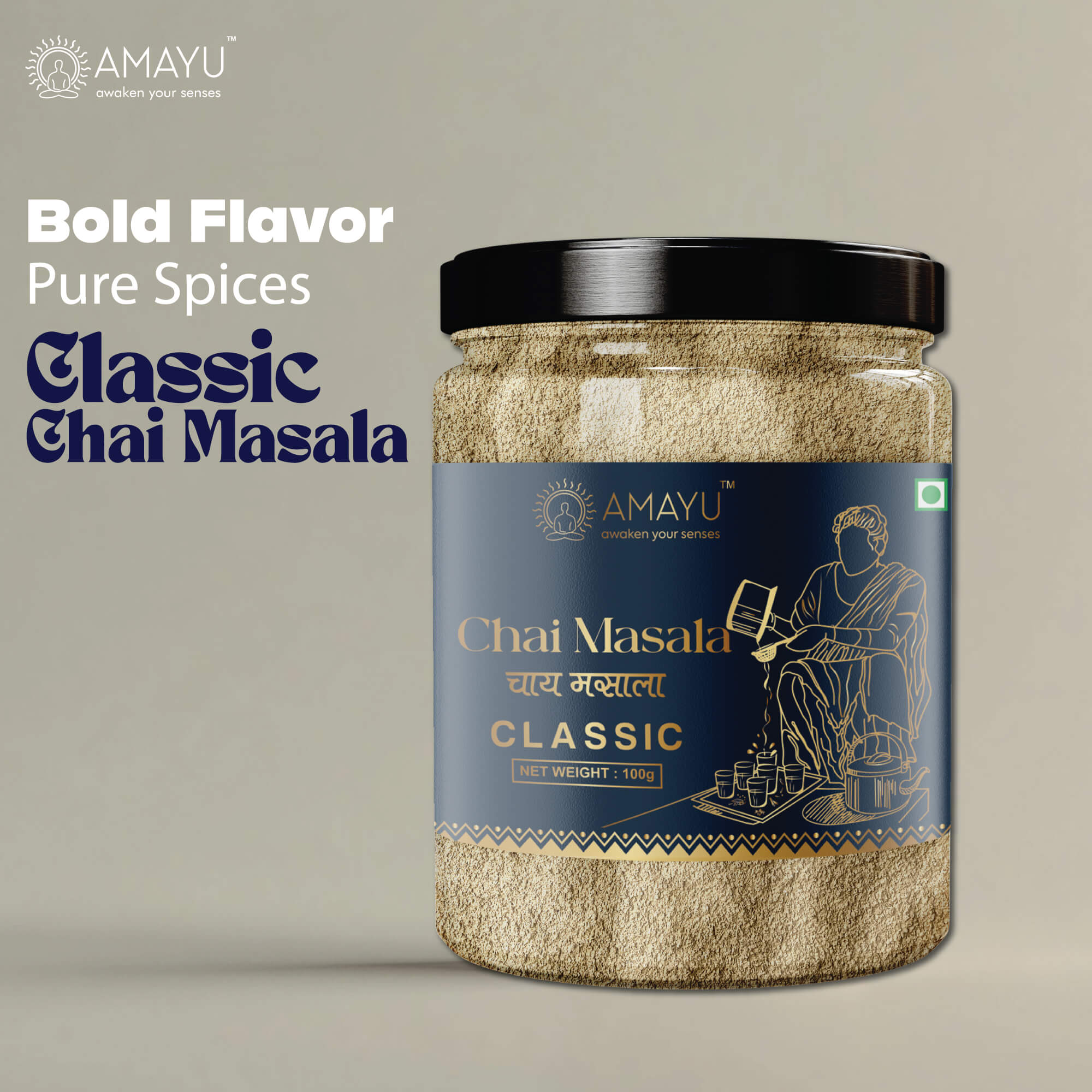 AMAYU Classic Chai Masala and Elaichi Chai Masala (Each 100g) - Image 3