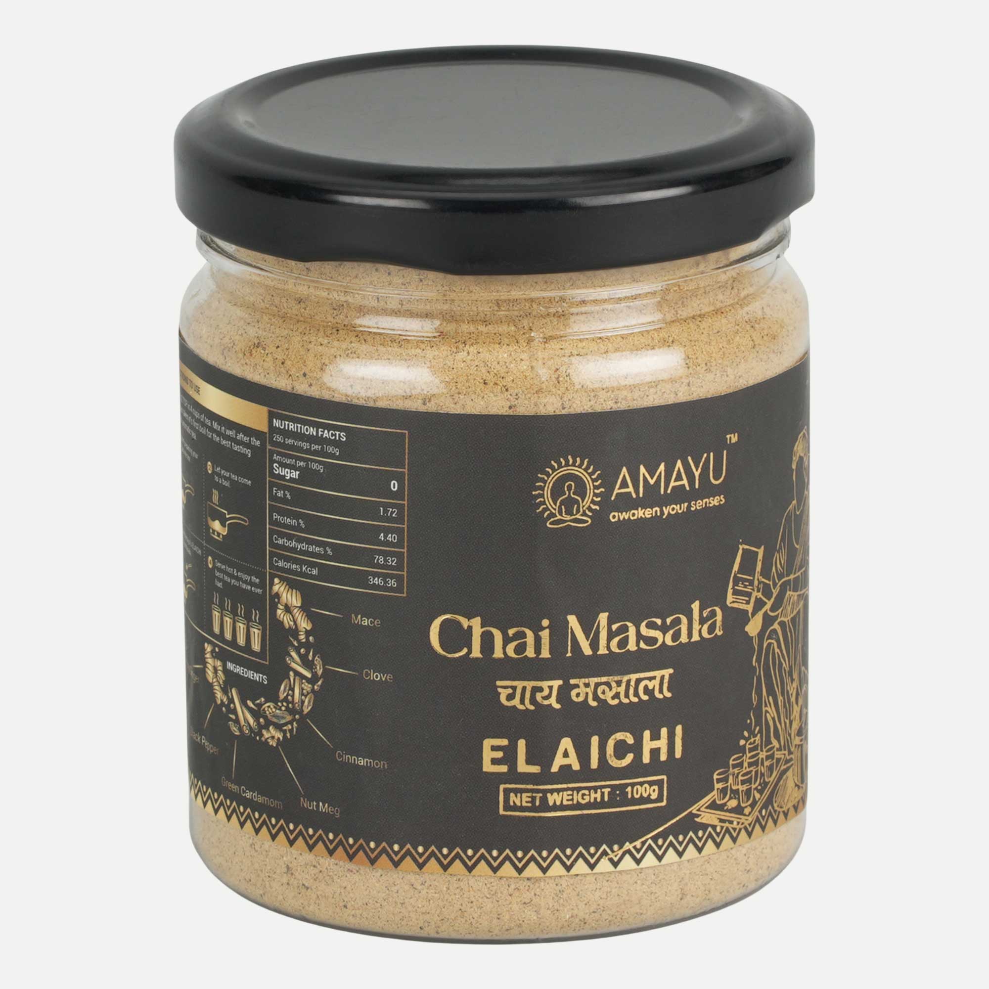 AMAYU Classic Chai Masala and Elaichi Chai Masala (Each 100g) - Image 8