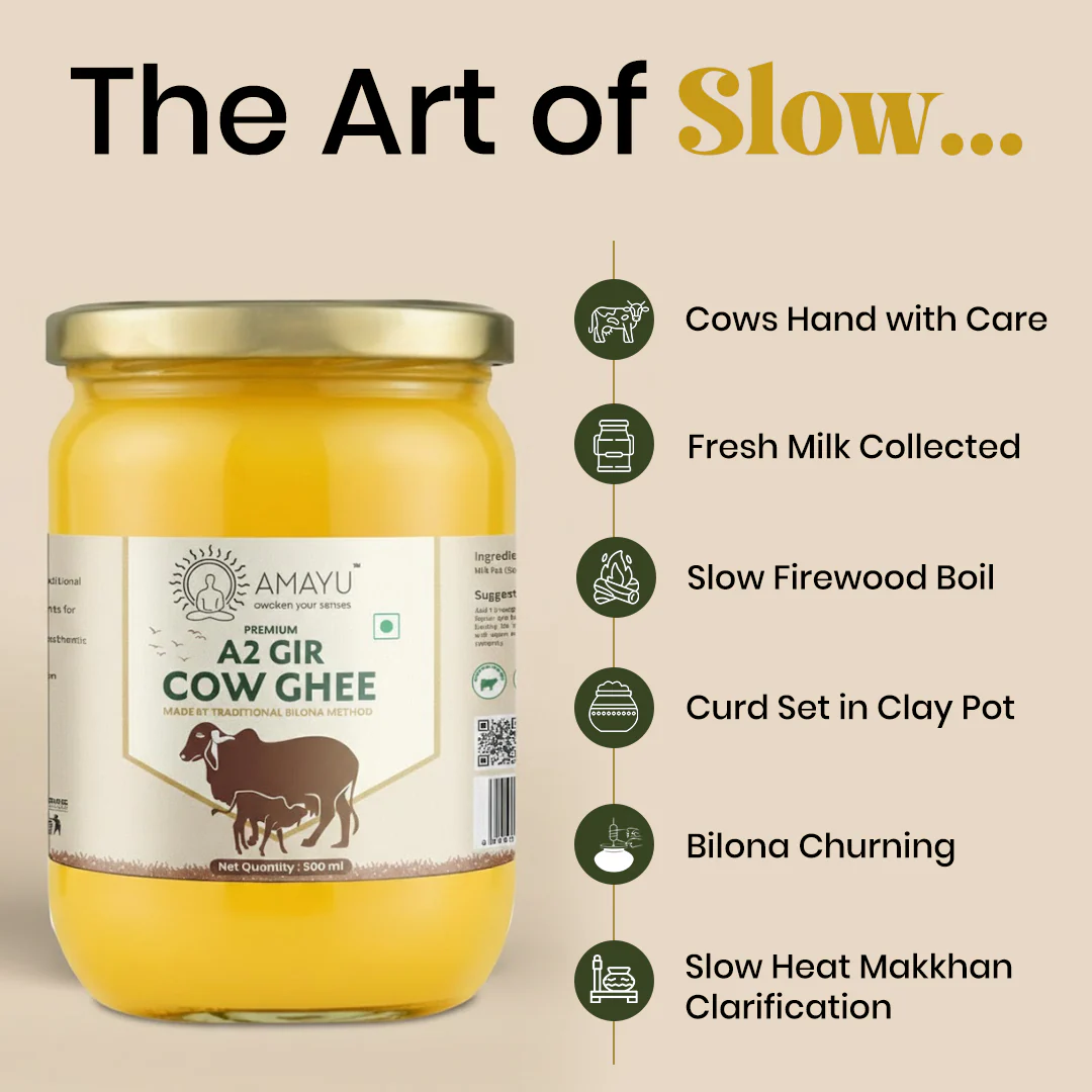 Amayu Premium A2 Gir Cow Ghee 500ML - Image 6