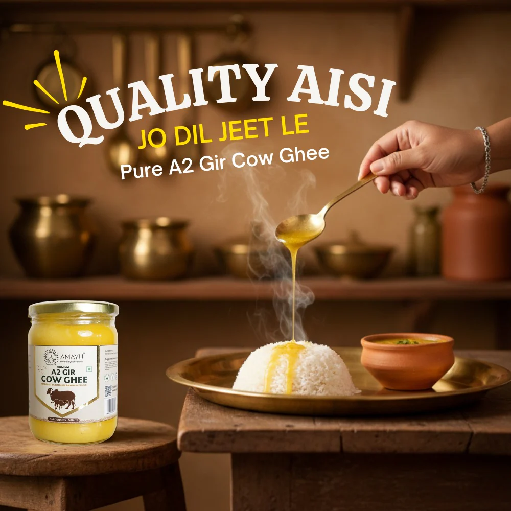 Amayu Premium A2 Gir Cow Ghee 500ML - Image 7