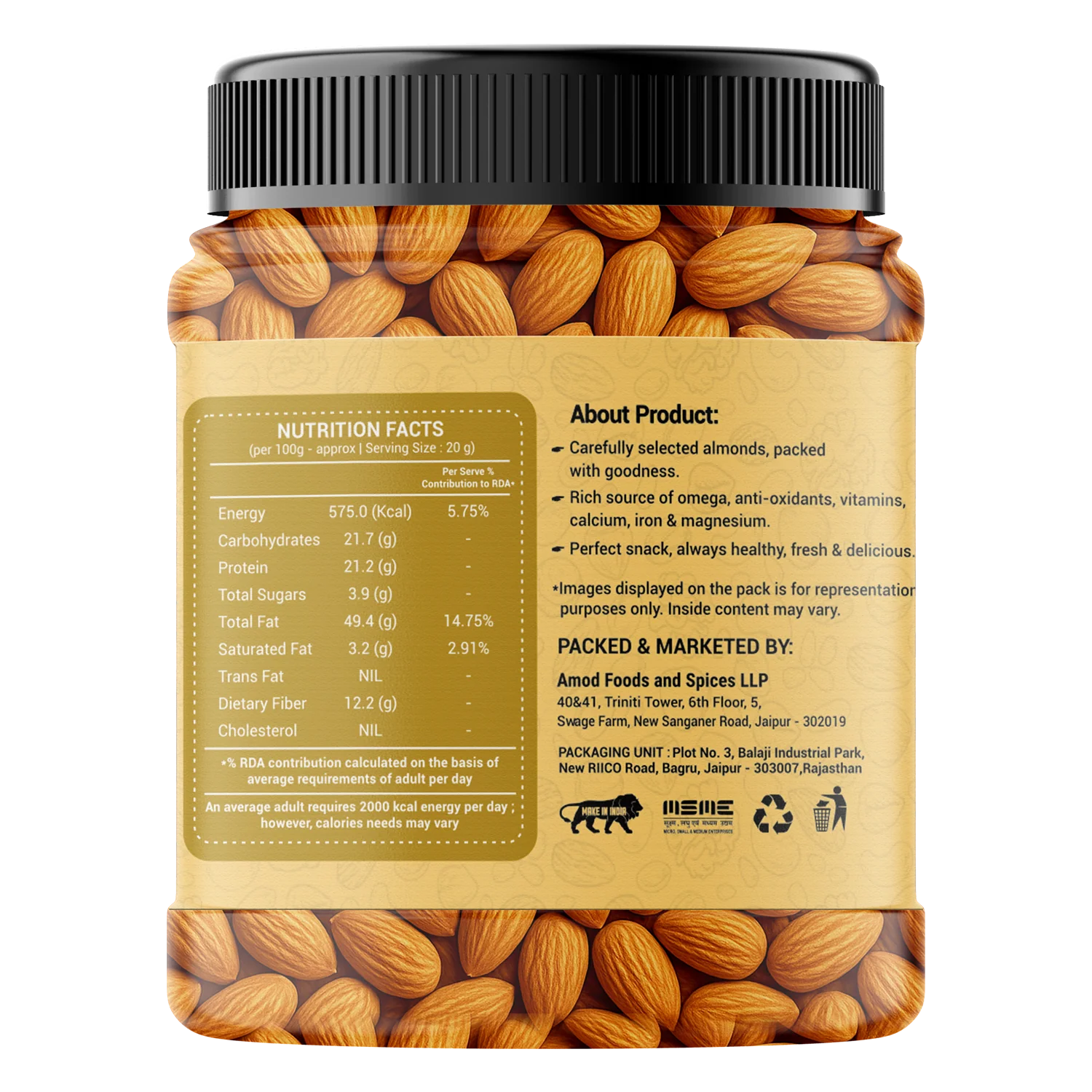 AMAYU Whole California Almonds - Image 4